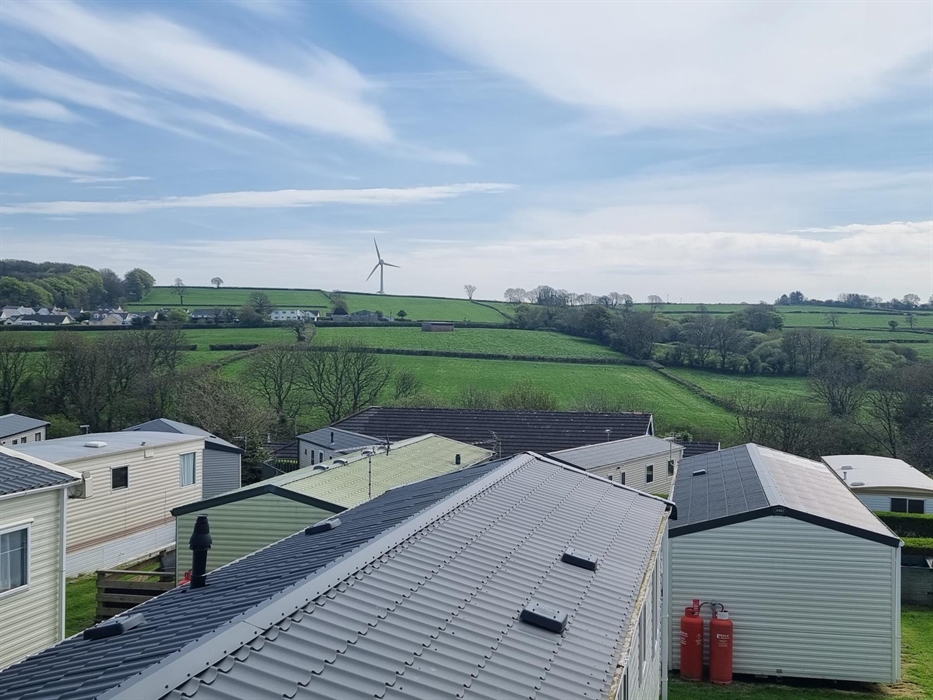 countryside views from the static caravans
