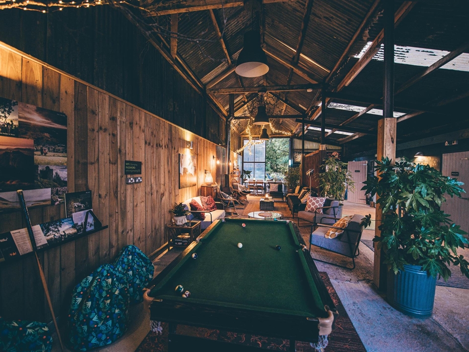 Glamping barn interior