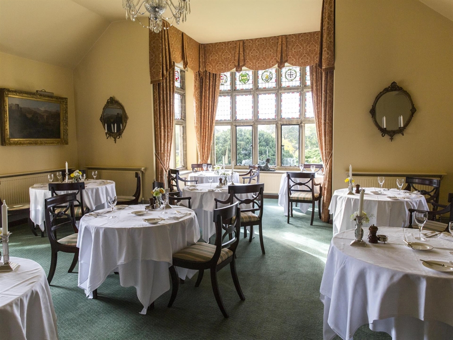 Hotel Dining Room overlooking the gardens