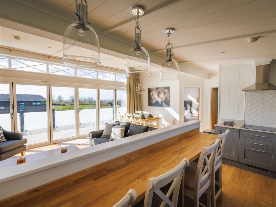Rhino-styled open plan kitchen and living area
