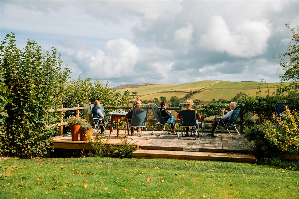 Outside meeting at the lavender farm