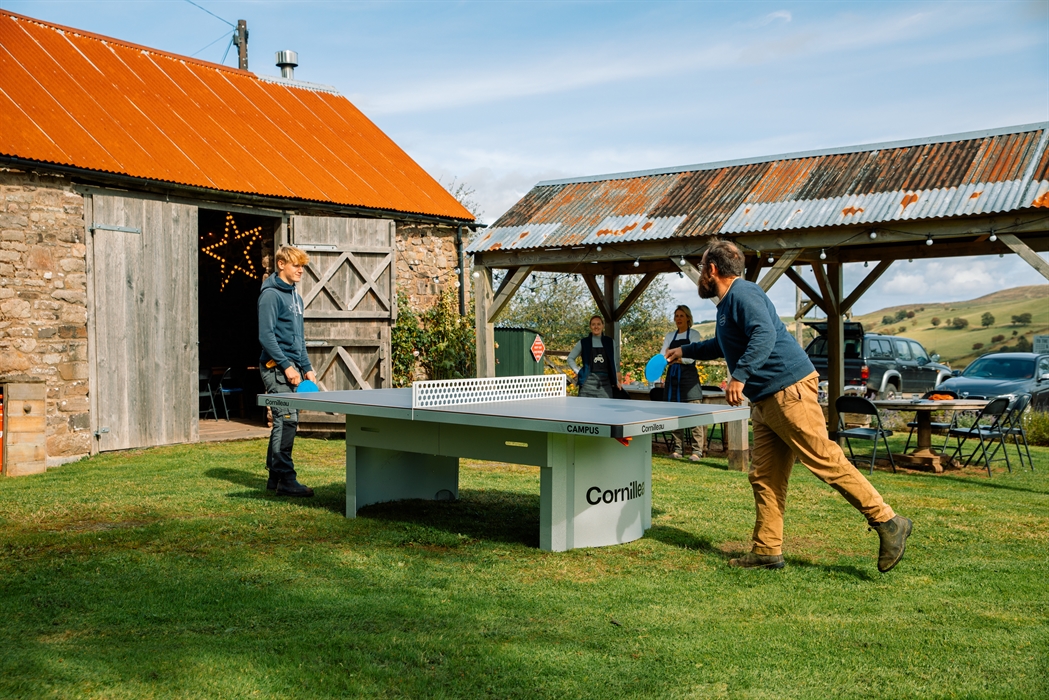 Table tennis at the lavender farm
