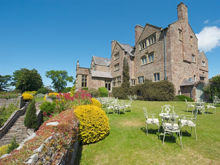 Sun terrace at Bodysgallen Hall