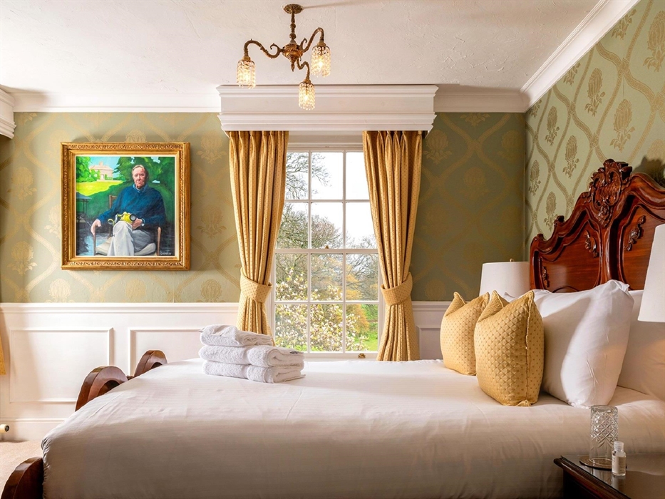 The Lord Snowdon Room at Plas Dinas Country House, North Wales, near Snowdon.