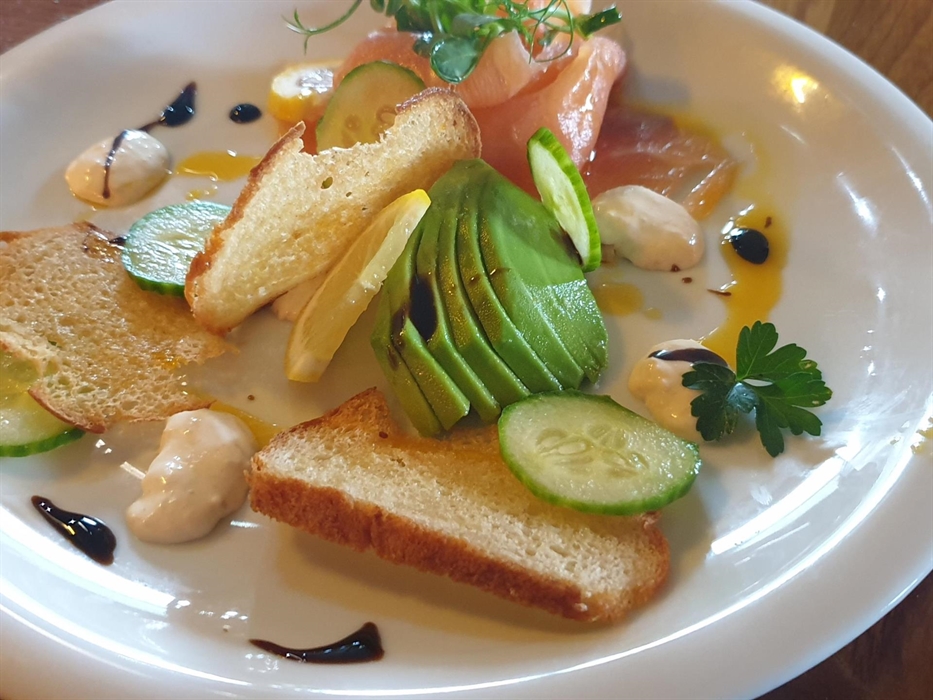 Delicious chef prepared food