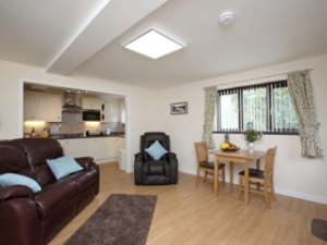 The Tudor has a spacious open plan living area.