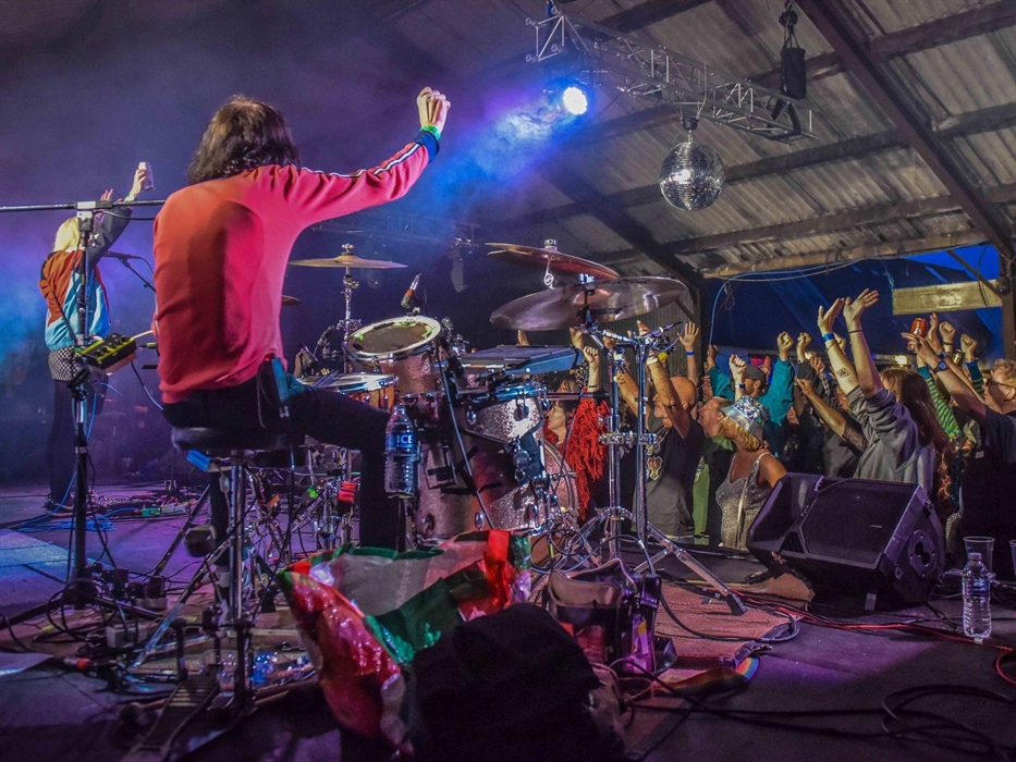 Loving drumming at The Weekend Rumble