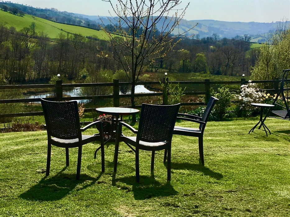 View from the garden down to the lake