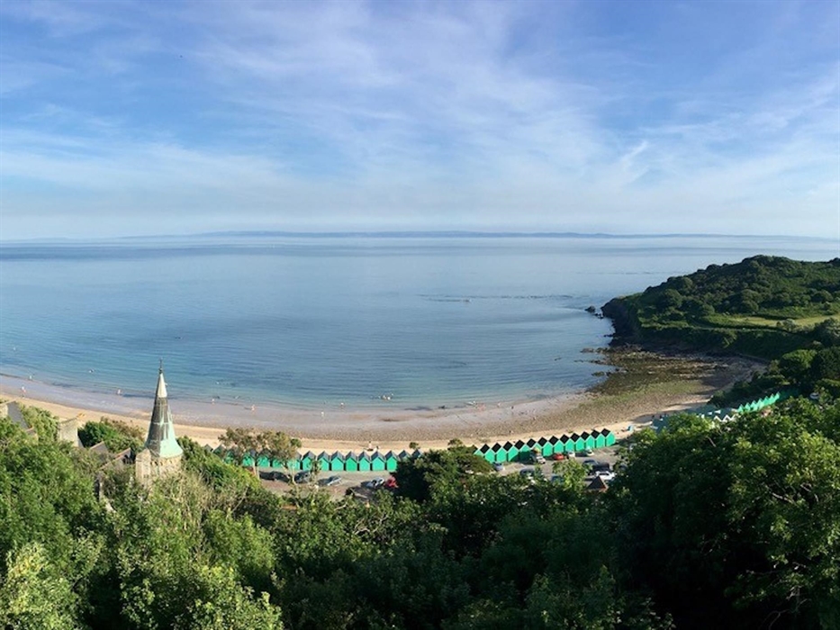 The view over Langland Bay from the apartment's balcony!