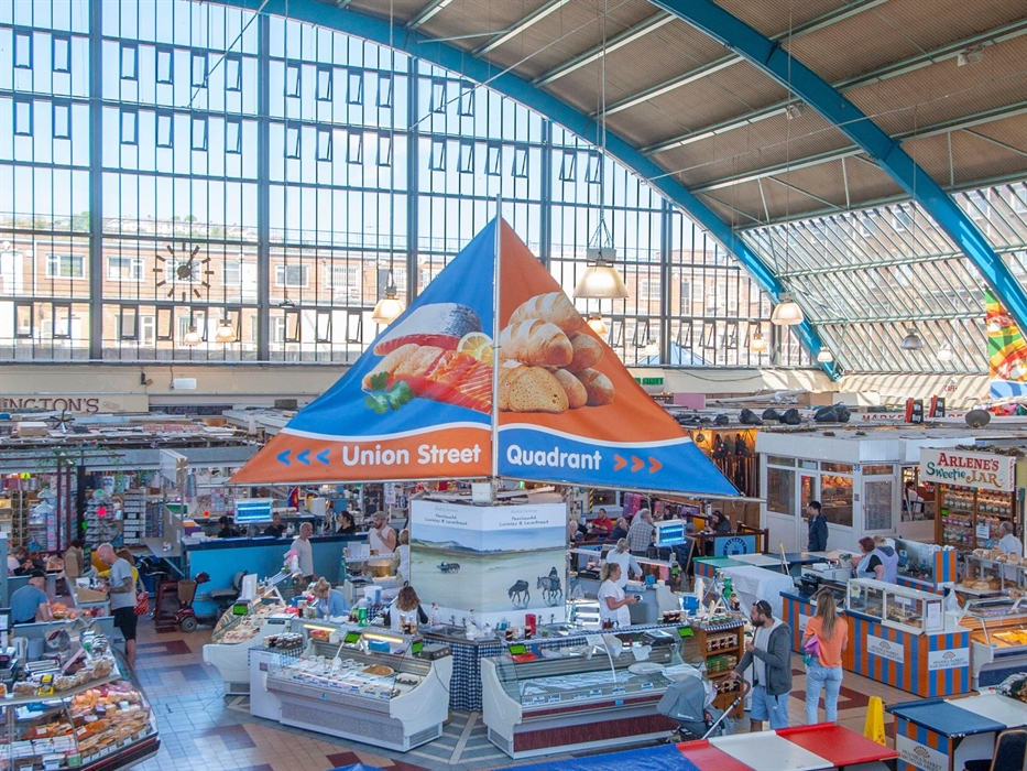 Swansea Market centre sails