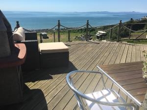 Penty Buwch Decking with sea views