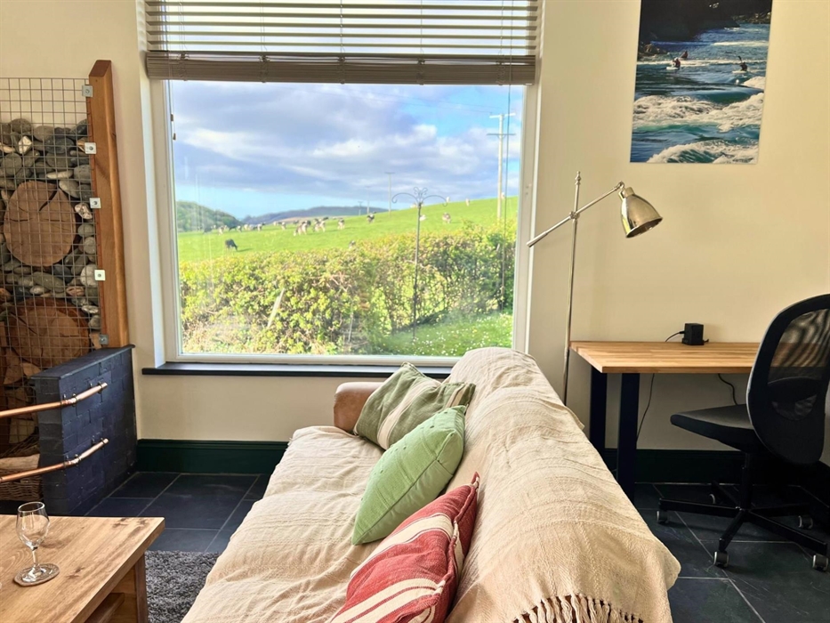 View through the valley to the sea