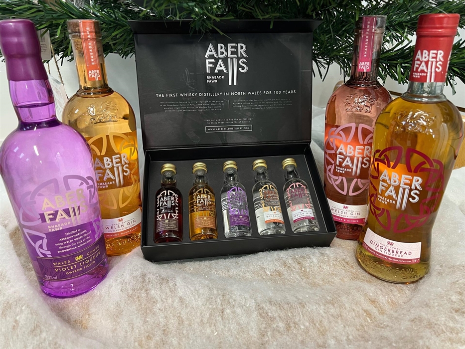 Welsh food shop at Llyn Brenig Aber Falls Gin