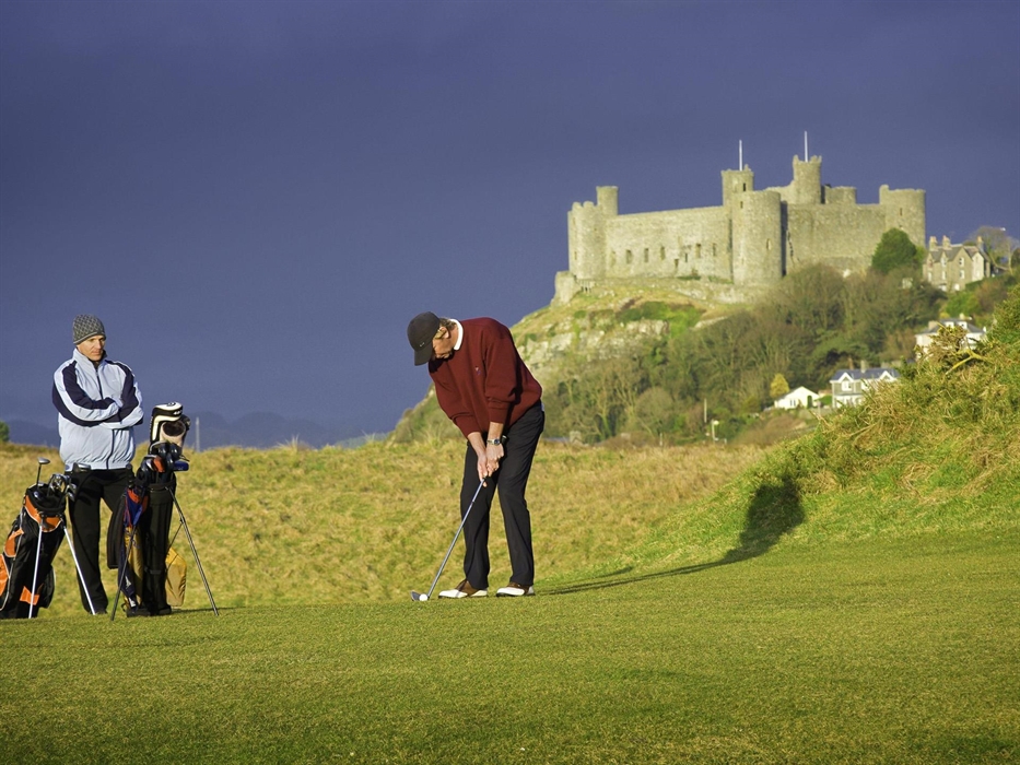 The imposing 13th century Harlech Castle