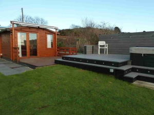 Summerhouse and sunbathing deck