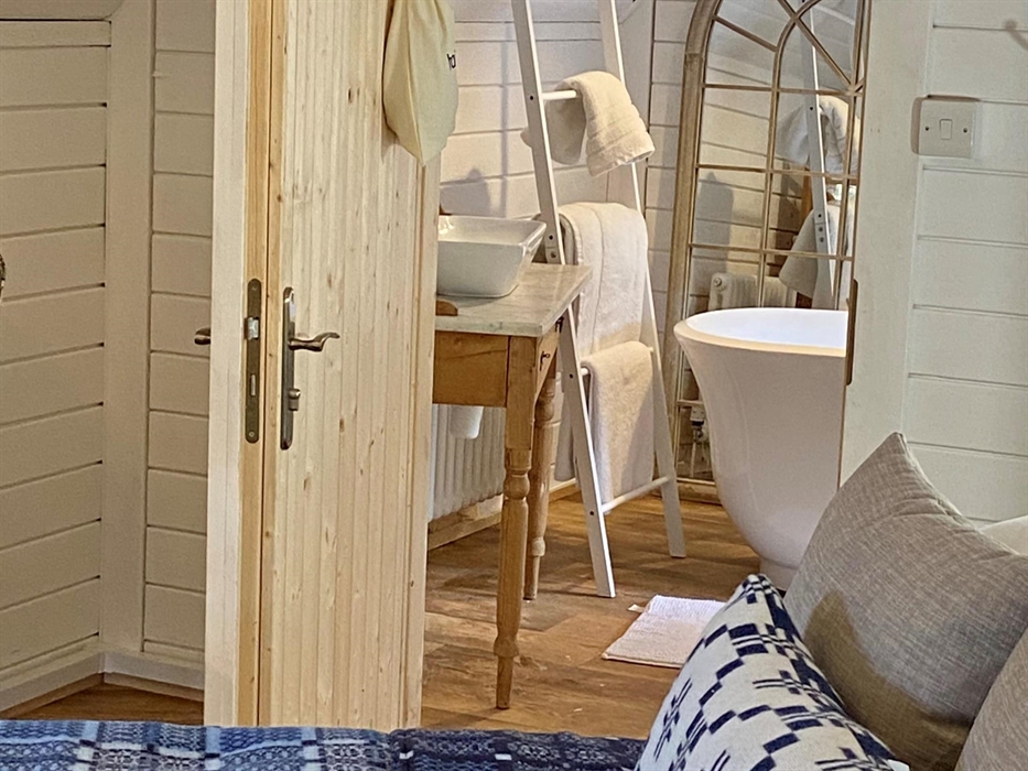 From bed to bathroom