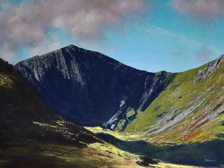Cwm Cau, Cadair Idris. Painting by Dave Roberts