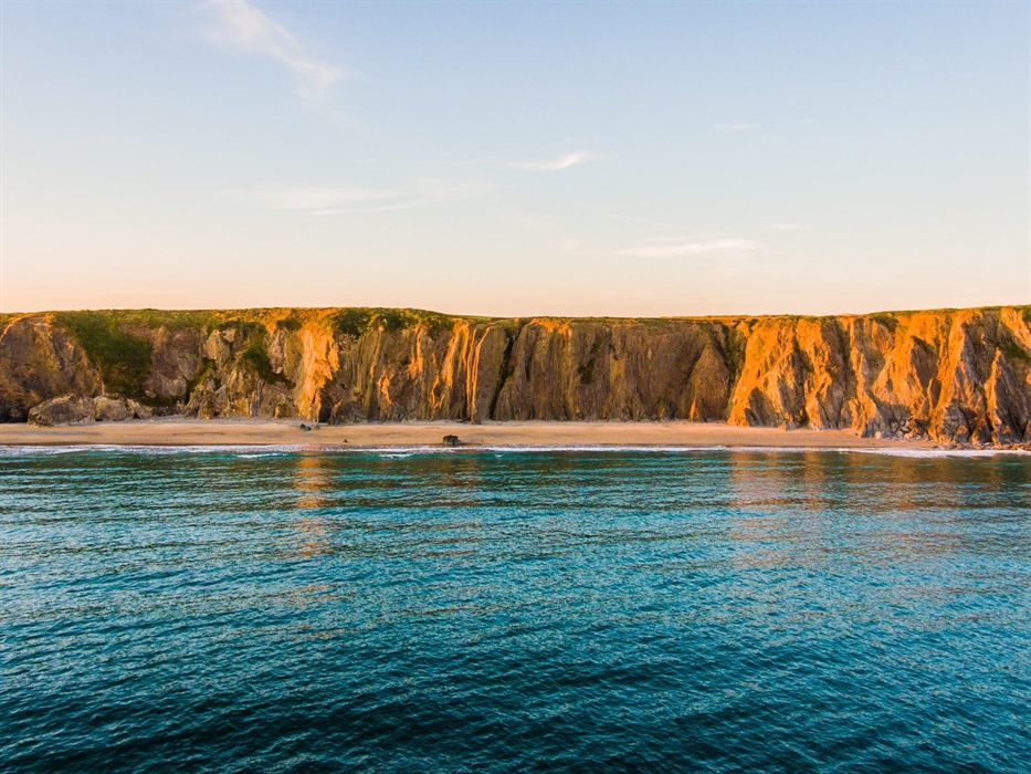 Marloes cliffs at sunset, Pembrokeshire