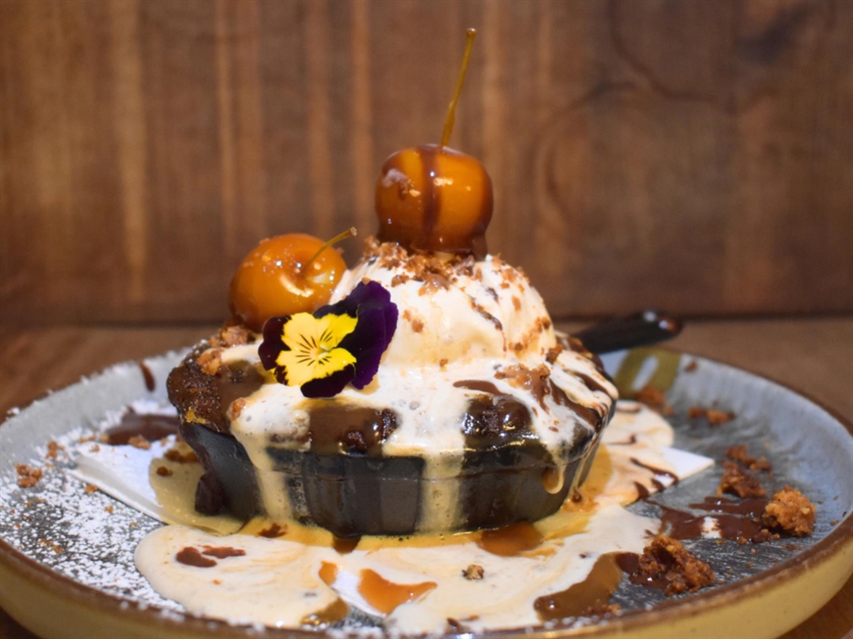 Dessert from the Carreg Restaurant at The Cliff Hotel & Spa