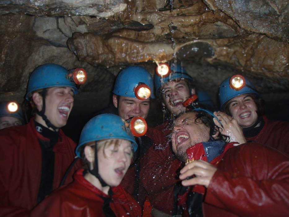 Caving group adventure activity break
