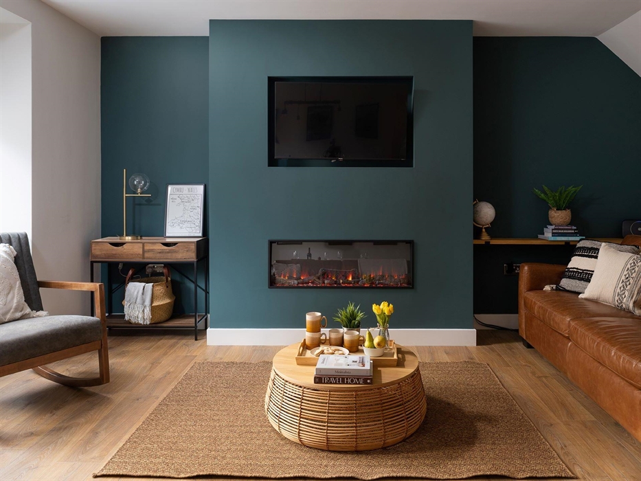 Smart TV, Electric Fire & Rocking Chair.