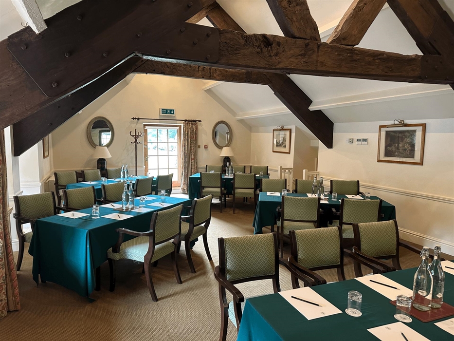 Class room style set up of meeting room