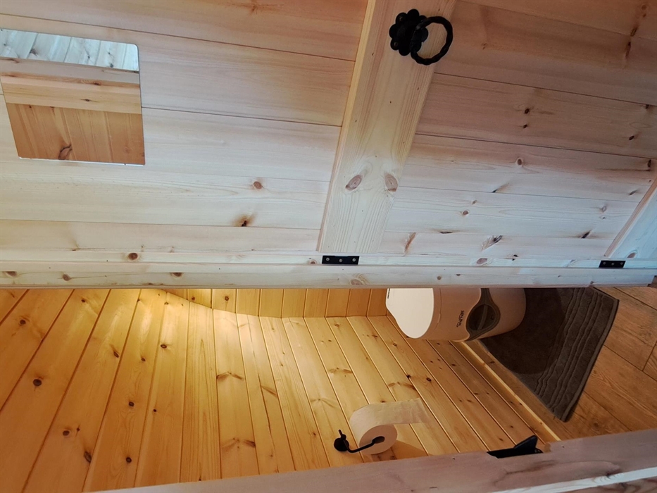 Toilet inside the pod