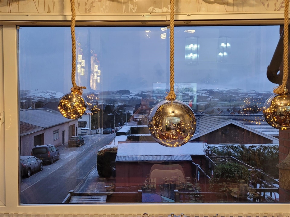 christmas view from dining room