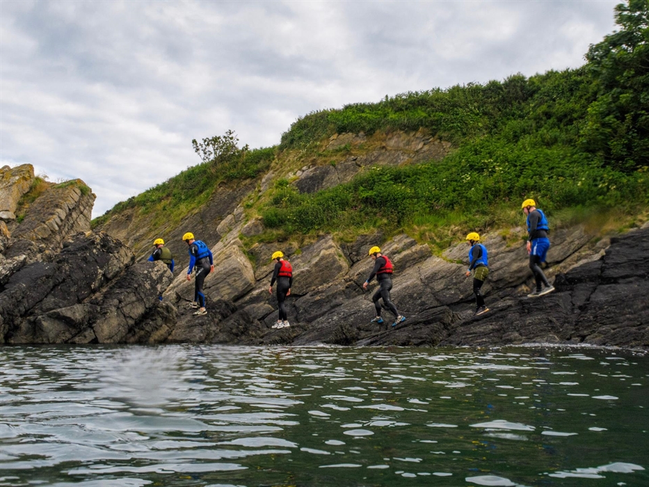 Coasteering with Outer Reef at Stackpole Quay in Pembrokeshire