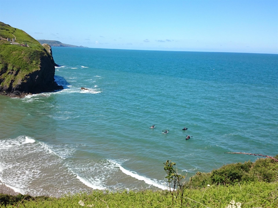 View of Llangrannog Bay from the Cliffs