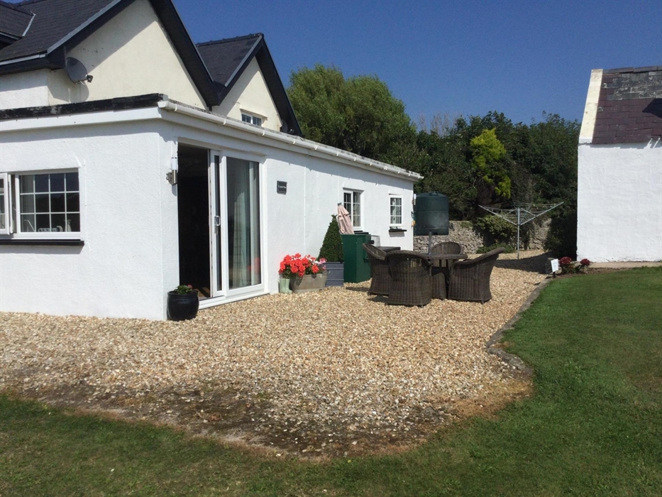 Outside seating with beautiful sea views.
