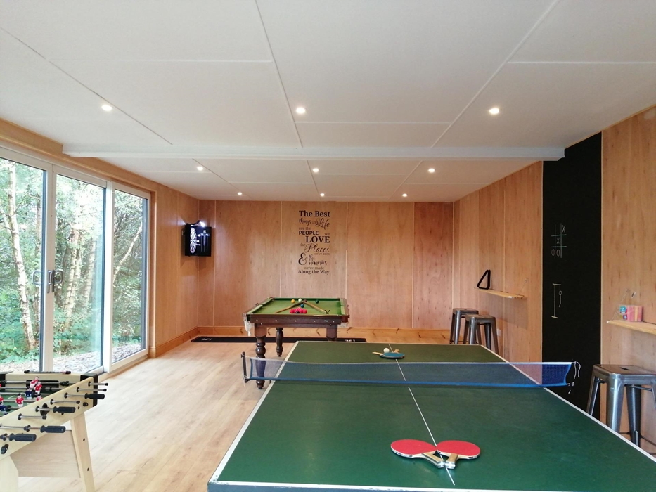 Lapwing Lodge has a dedicated games room, with a variety of games to suit all the family.  The games room is adjacent to the lodge and has french door