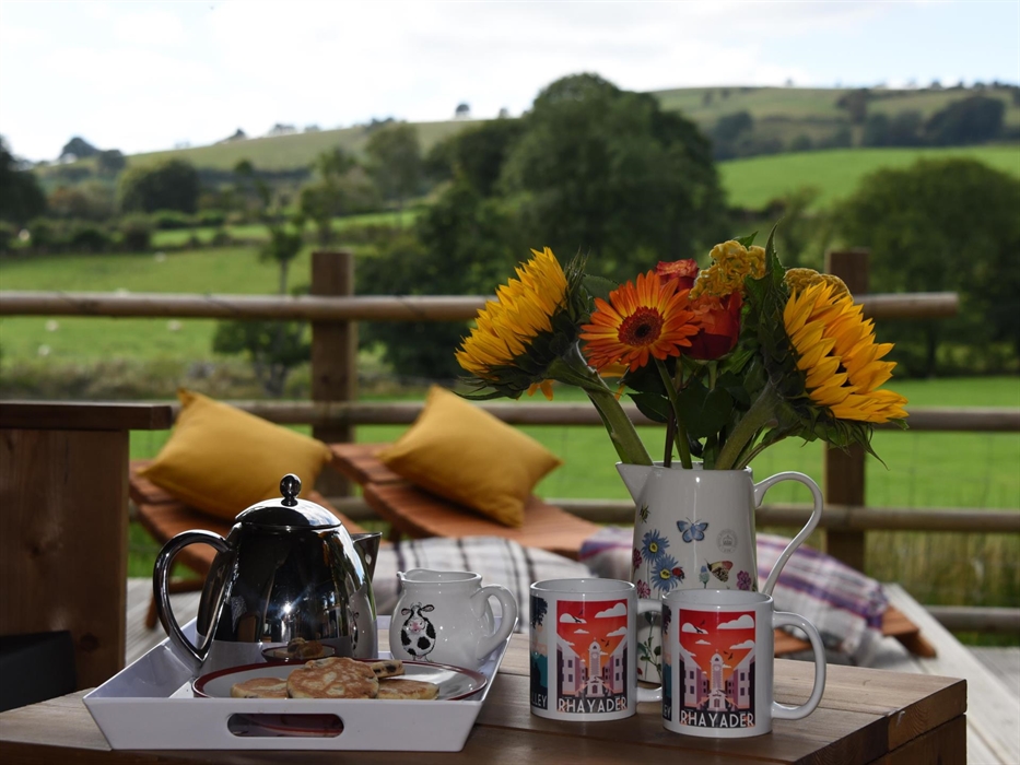 Sit and enjoy your morning coffee and afternoon with views over the countryside.