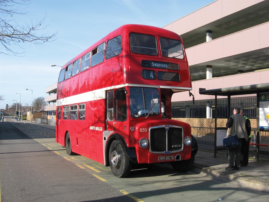 AEC Regent V 639 Registration Number GWN 867E during a bus event in 2021.