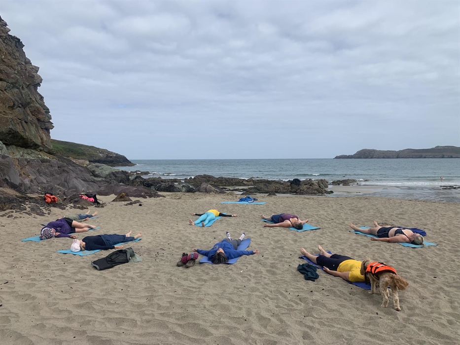 Yoga on the beach