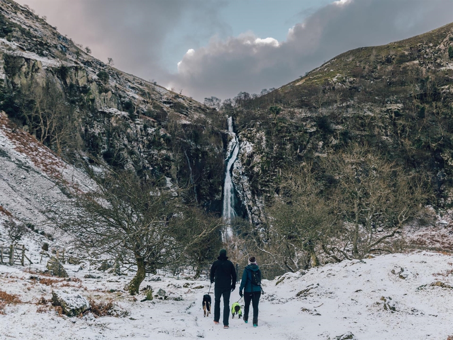 Rhaeadr Fawr waterfall (Aber Falls), Coedydd Aber National Nature Reserve