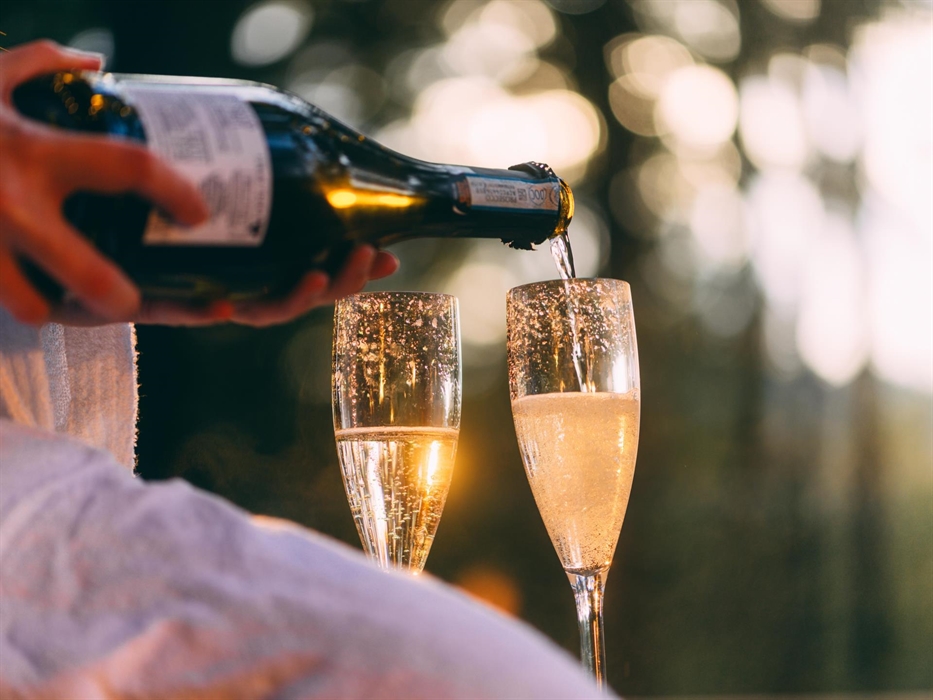 Enjoy a drink watching the sunset from the balcony