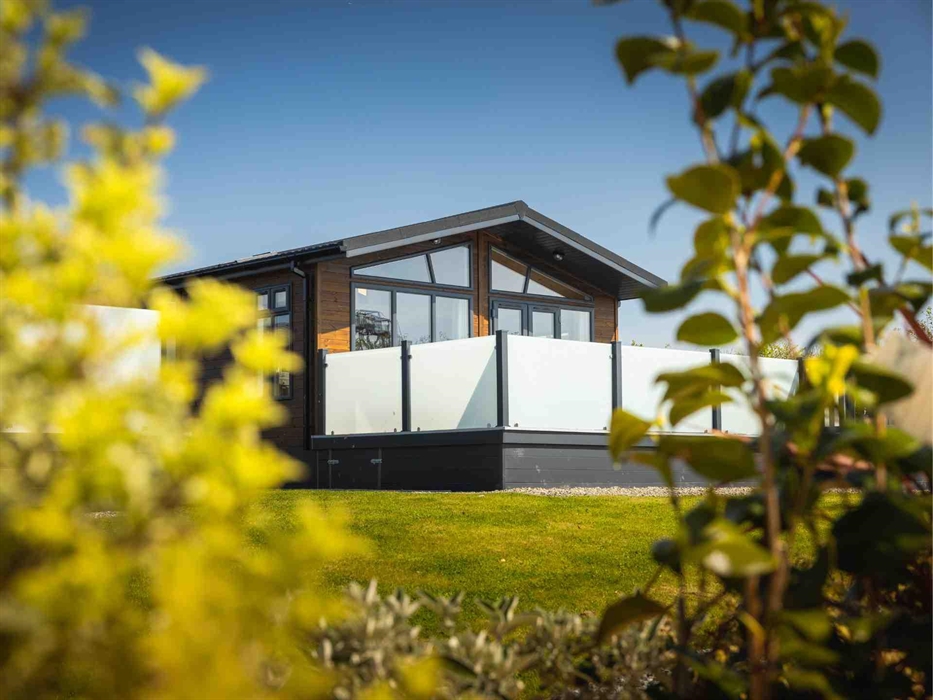 Fairground-themed luxury lodge exterior