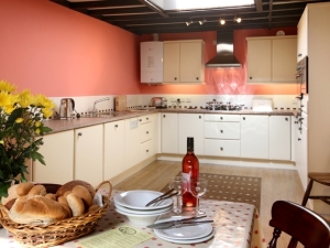 The Middleton kitchen is very large and leads into an extensive dining area and living area which will accommodate all of the cottages guests for dini