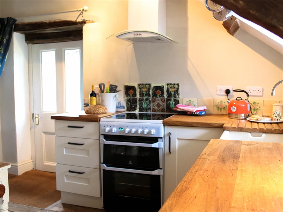 Kitchen with wooden worktops