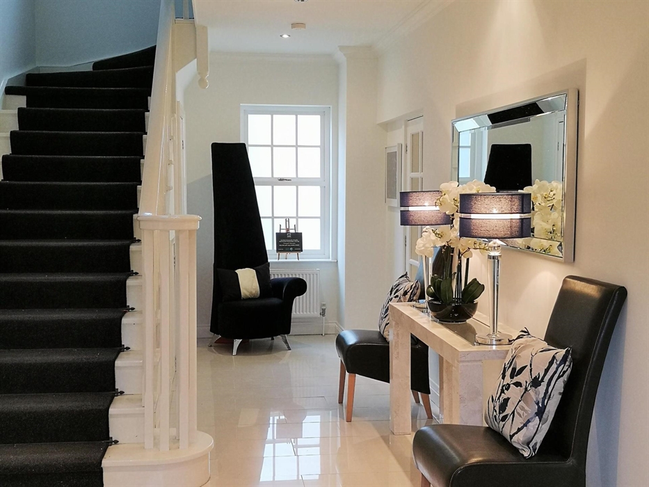 The glamourous entrance hall