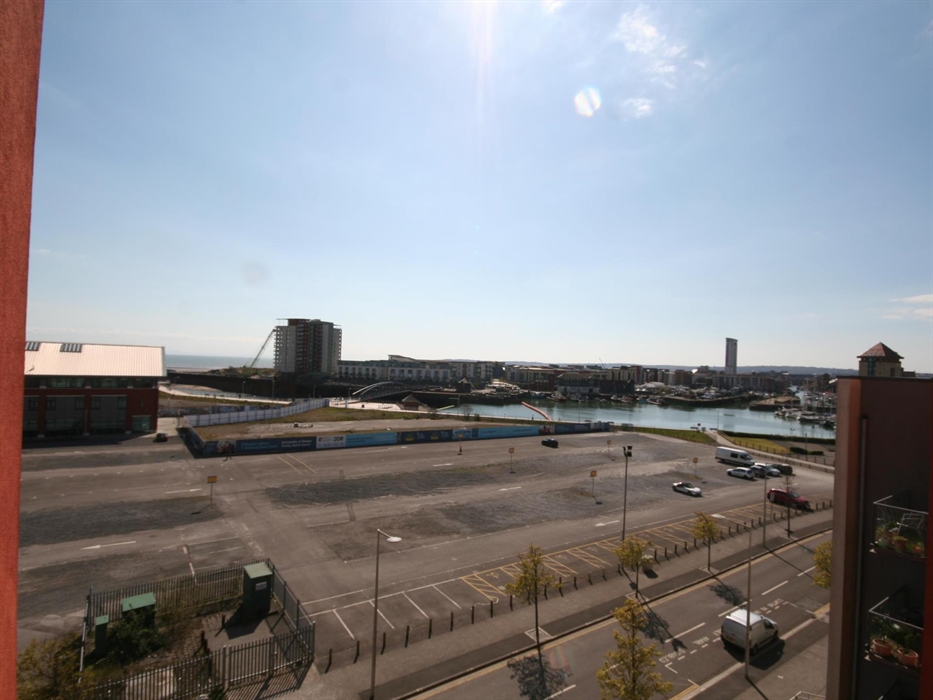 Marina views from bedroom balcony