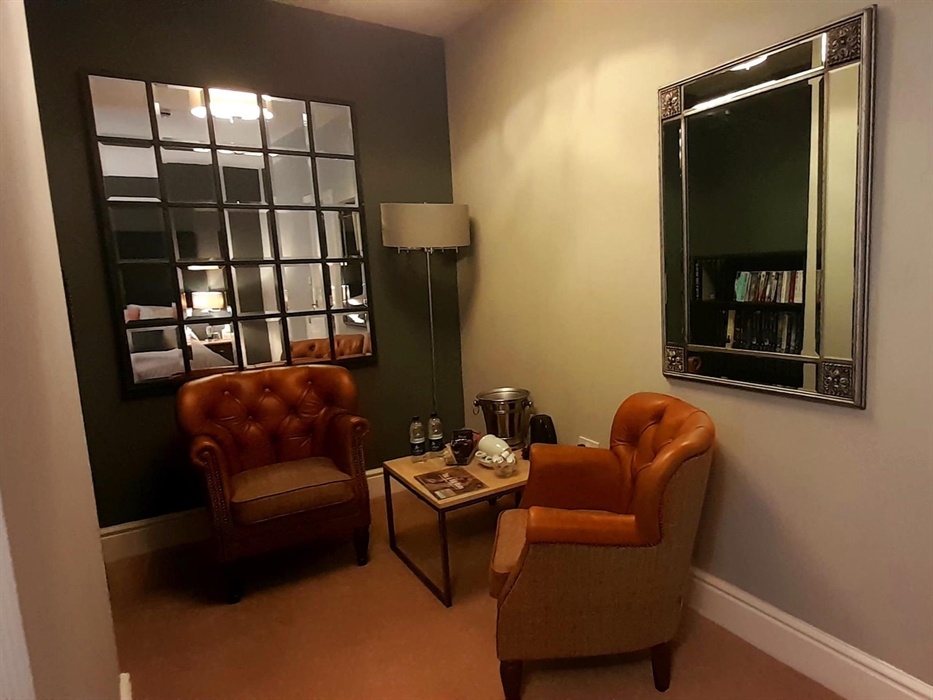 The reading corner in Garreg Ddu, lovely little cwtch that gives you complete relaxation.