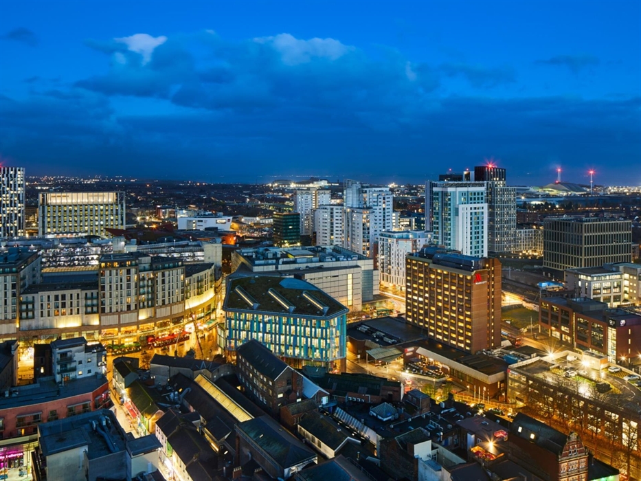 View of Cardiff City from Marriott