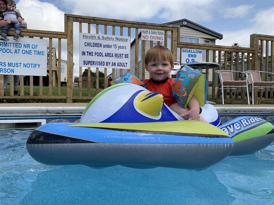 Heated outdoor pool.
