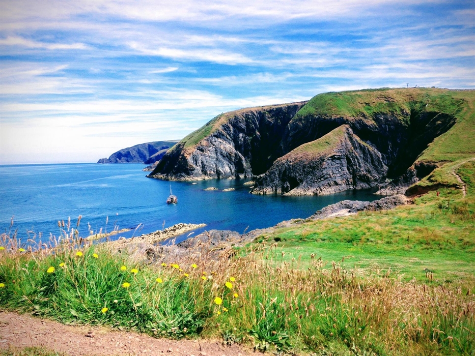 View from Ceibwr Bay towards Cemaes Head
