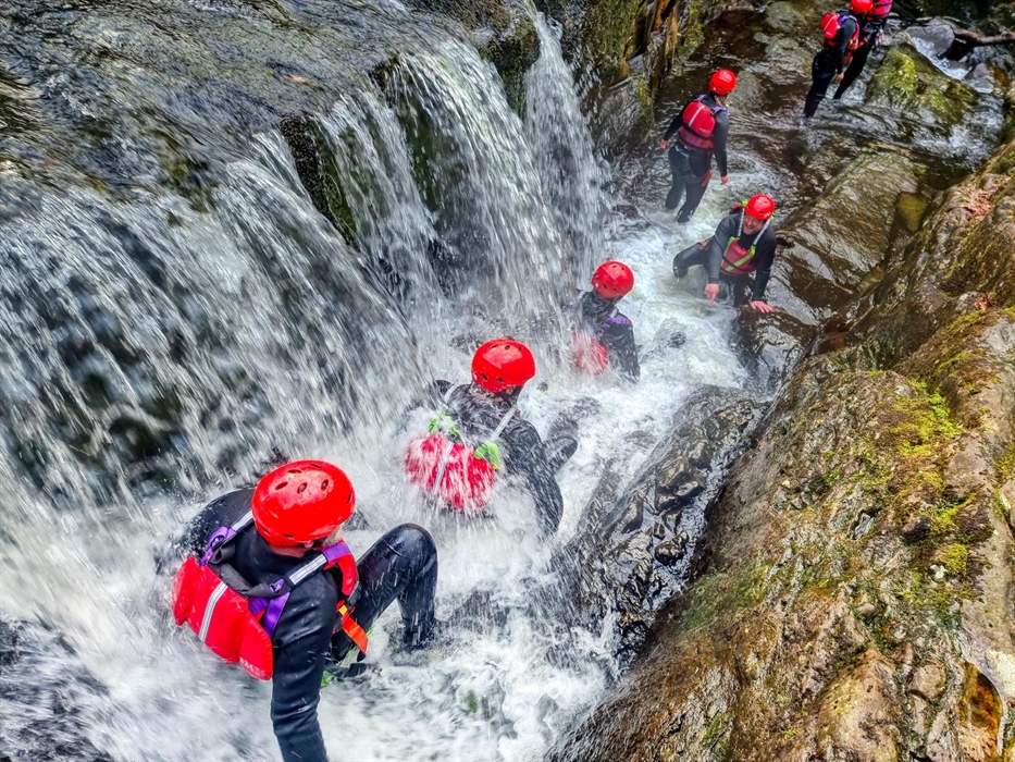 Climb, swim and slide through a pristine Welsh river.



An offsite adventure where you will traverse, jump, scramble, slide and swim to descend t