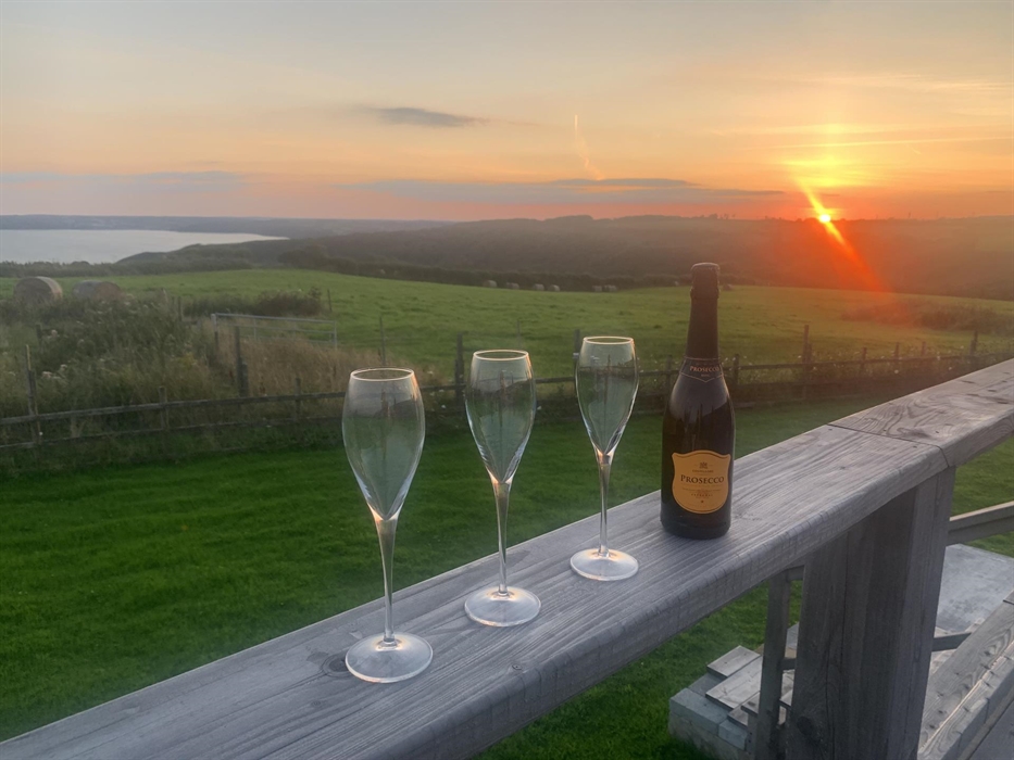 A balcony with a heavenly view...