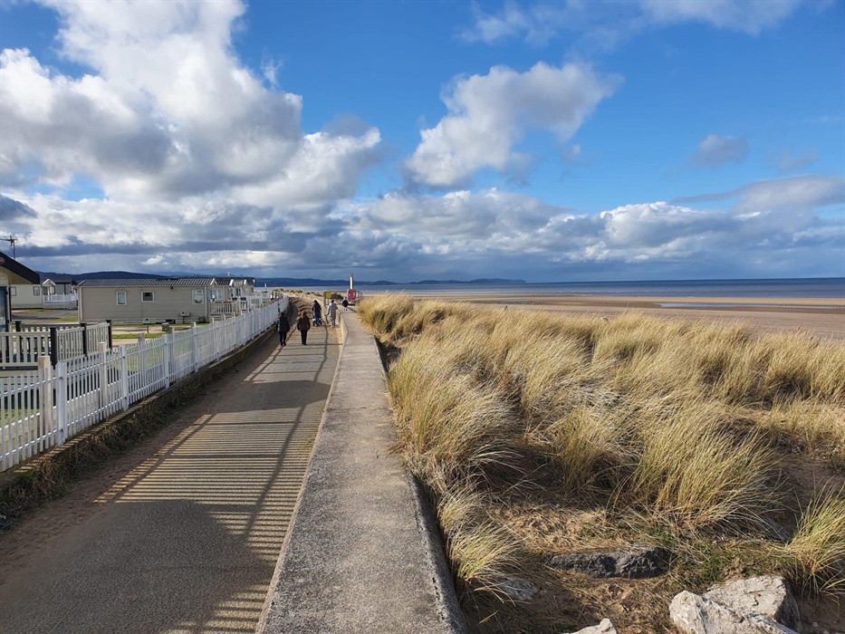 Promenade at the rear of the property