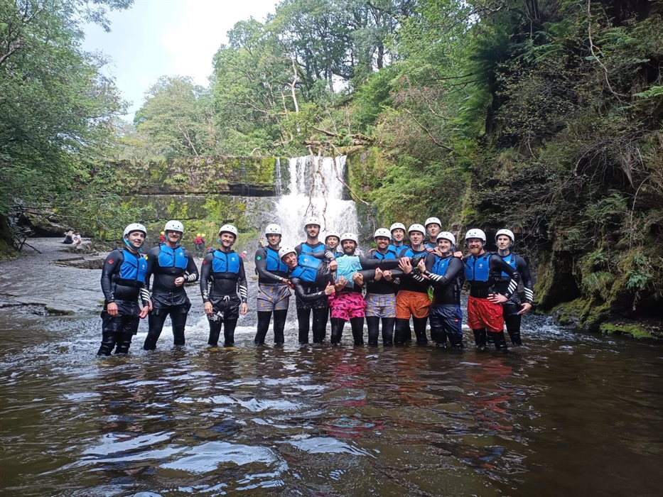 Spend your Stag with us jumping off waterfalls in the Brecon Beacons